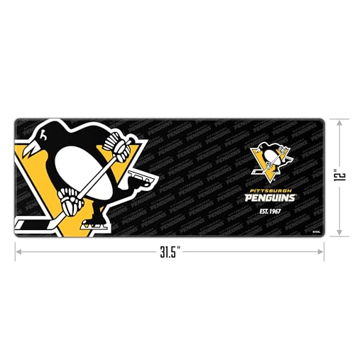 Pittsburgh Penguins Desk Pad - Water Resistant, Non-Slip, 31.5" x 12"