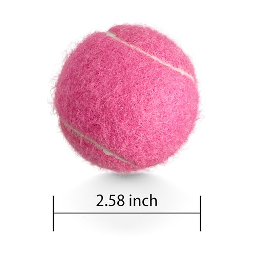 3 Pack Tennis Balls - Long Lasting Practice Balls for Beginners - Pink