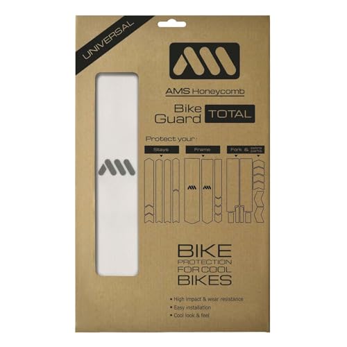 High Impact Honeycomb Bike Frame Guard - Clear/Silver