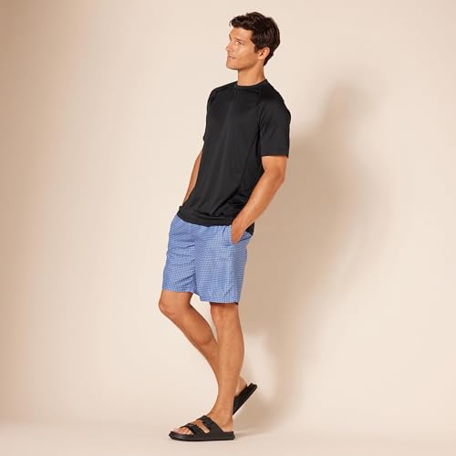 Men's Slim-Fit Quick-Dry UPF 50 Swim Tee - Large / Black