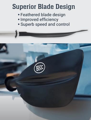 BKC KP224 86-Inch Kayak Paddle - 2-Piece Adjustable Aluminum Shaft