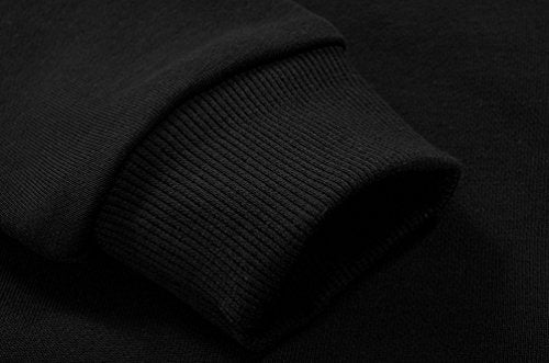 BLACKMYTH Women's Black Small Round Neck Graphic Pullover Sweater