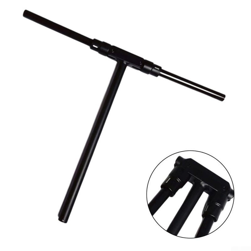 10 Inch Folding Scooter Handlebar Metal T-Bar Handle Replacement for Kugoo Electric Scooter, Easy Install Compatible Accessory, Black, 450mm Length