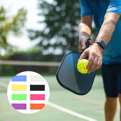 16 PCS Pickleball Paddle Grip Bands - Unpatterned Silicone Rings