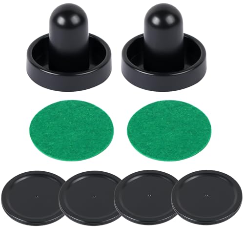 Air Hockey Pushers and Pucks Set - 2 Pushers & 4 Pucks (60mm)