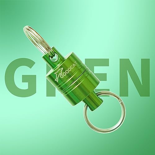 Magnetic Fly Fishing Net Release with Coiled Lanyard - Green