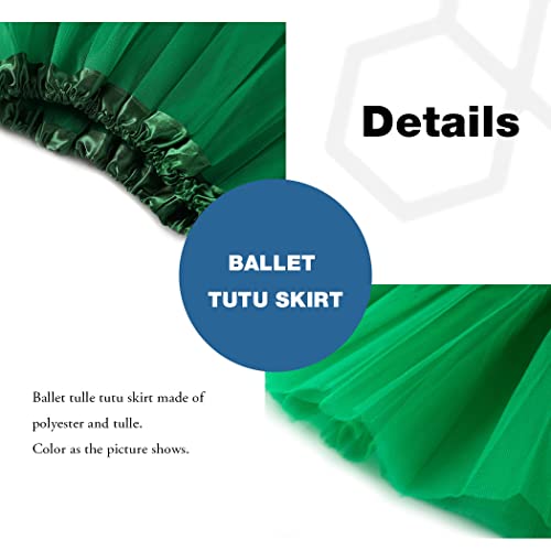Layered Tutu Dance Skirt - Rave 1920s Style, One Size Green