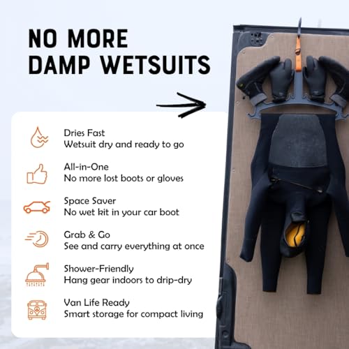 C-Monsta V2 Orange Wetsuit Hanger - Quick Drying Heavy Duty Gear Organizer