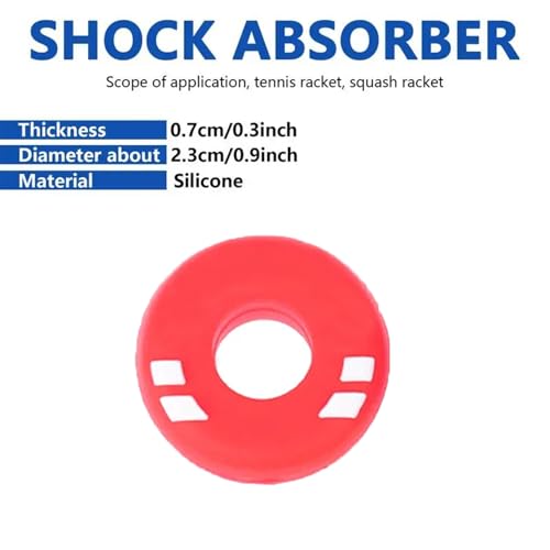 8 PCS Rubber Tire Shape Vibration Dampeners - Tennis Racket Shock Absorbers in 4 Colors