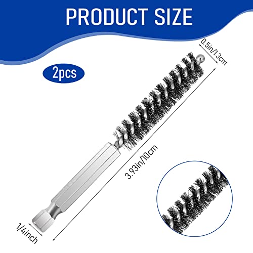 Stainless Steel Golf Club Hosel Cleaning Brush - 9mm Set of 2