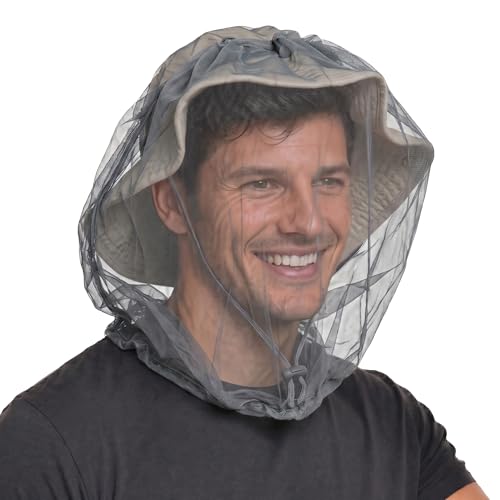 Mosquito Head Net Mesh Face Cover for Hiking & Gardening - Gray