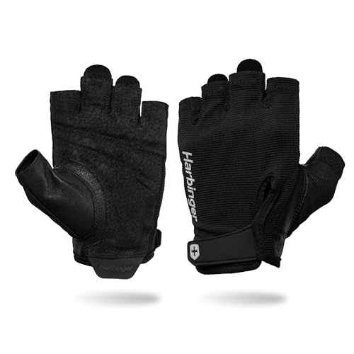 Durable Half Finger Weightlifting Gloves - X-Large Black