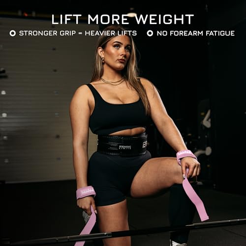 Breaking Limits Pink Lifting Straps & Wrist Wraps for Weightlifting - Men & Women