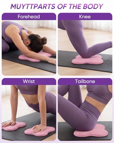 Yoga Knee Pads - Non-Slip TPE Cushion for Pilates & Exercise - Pink