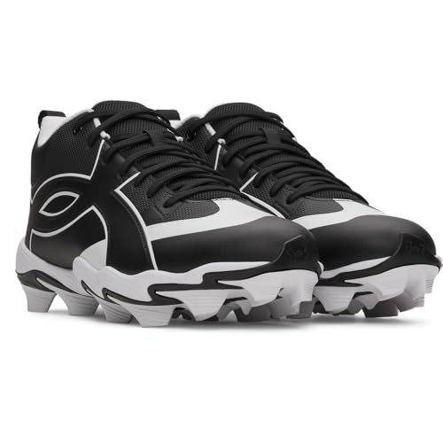 Under Armour Men's Leadoff Icon Mid Baseball Cleats Black/Black/Anthracite 8