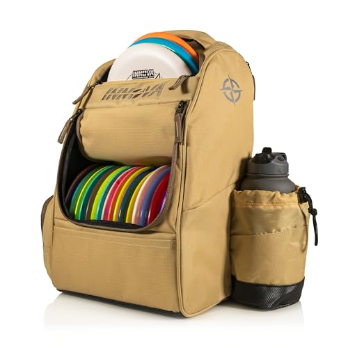 Innova Adventure Pack Disc Golf Backpack Sand Coffee Holds 25 Discs with Mini