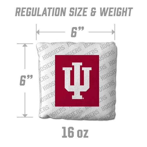 YouTheFan NCAA Indiana Hoosiers Cornhole Bags - All Weather 6x6 Regulation Size