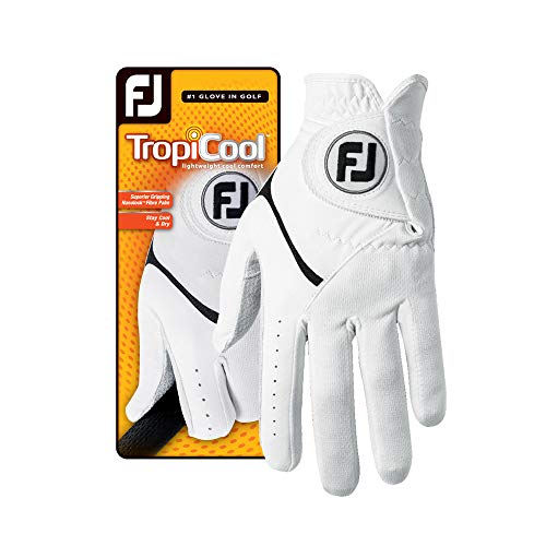 Tropicool Golf Gloves - White Large Left Hand for Men