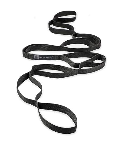 Premium Multi-Loop Stretching Strap for Yoga & Physical Therapy - Black