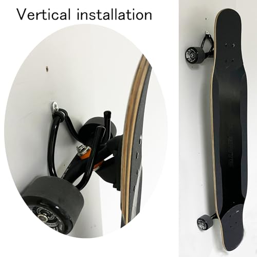 Universal Skateboard Wall Mount Rack - 2 Pack Adjustable Storage