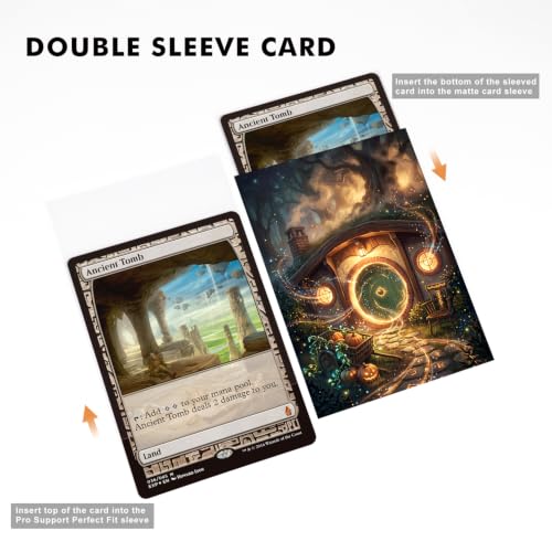 Katomula 100 MTG Card Sleeves with Inner Sleeves - Textured Back, Standard Size, Double Protection