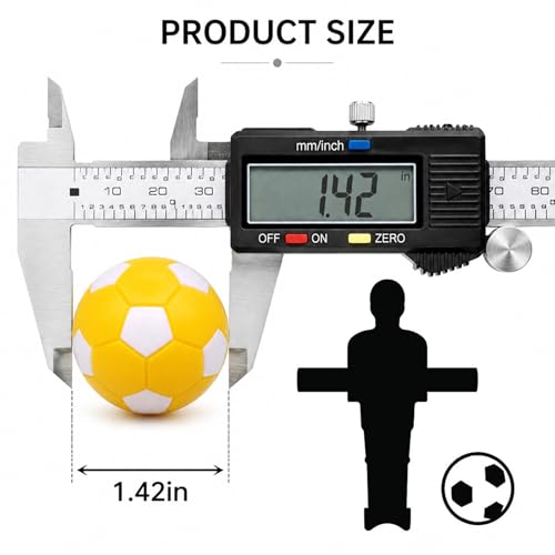 Foosball Table Soccer Balls - 9 Multicolor Replacement Balls, 1.42"