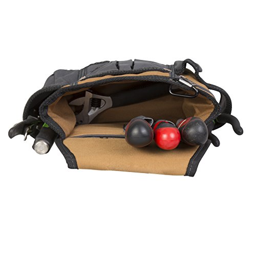 Dickies 8-Pocket Padded Tool Belt/Utility Pouch, Adjustable 3-Inch Belt, Durable Canvas Construction, Tan/Grey