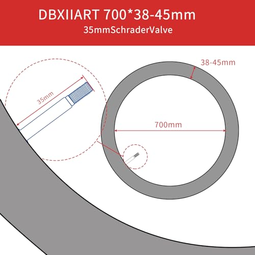 Heavy Duty Bicycle Inner Tubes 700x38/45C Schrader Valve 35mm - Pack of 2