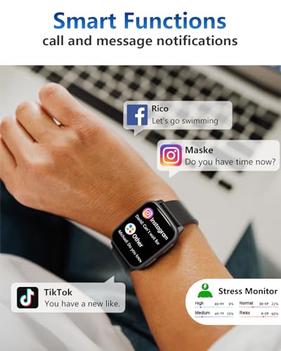 Fitness Tracker with Heart Rate, Blood Pressure & Sleep Monitor