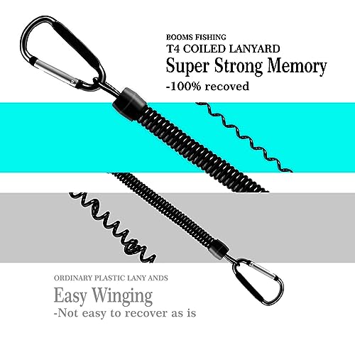 Flexible Anti-Lost Spring Coil Leash - Black, 47" Stretchable Safety Cord