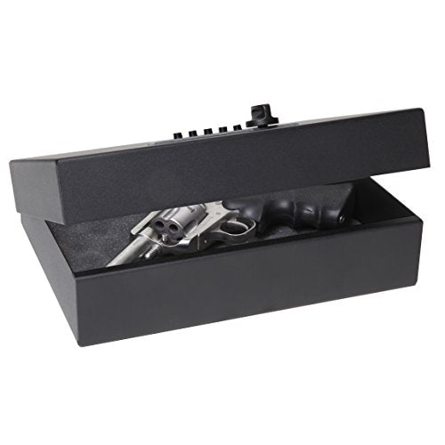 Top Opening Tactical Gun Storage Box with Lock - Black