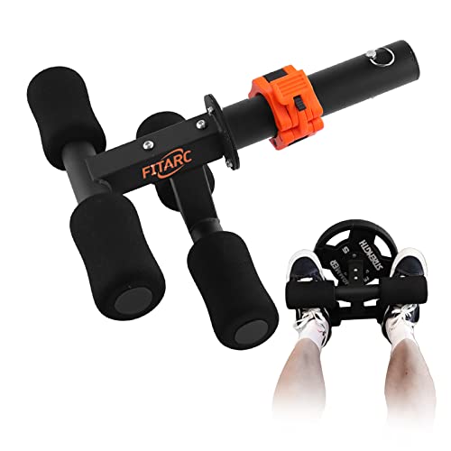 Tib Bar - Tibialis Trainer for Shin & Ankle Strength, 2in Weight Plates - Black
