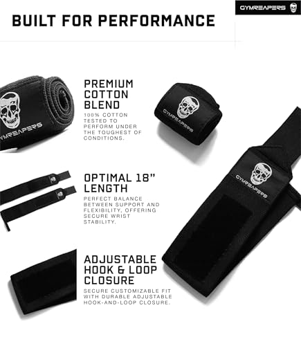 Weightlifting Wrist Wraps - IPF Approved, Heavy Duty Support for Powerlifting
