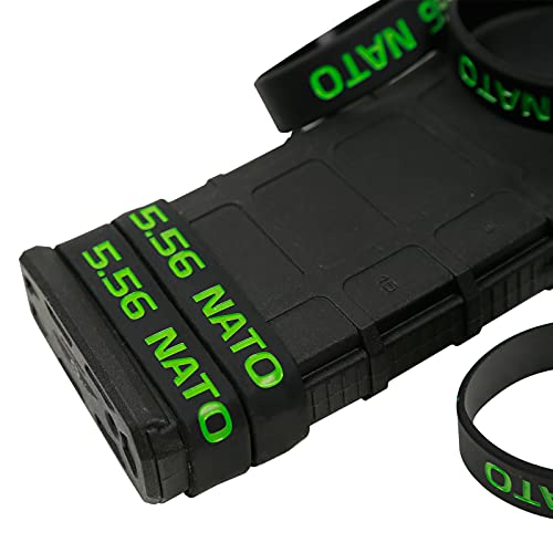 Magazine Marking Bands - 6 Pack Black-Green Silicone