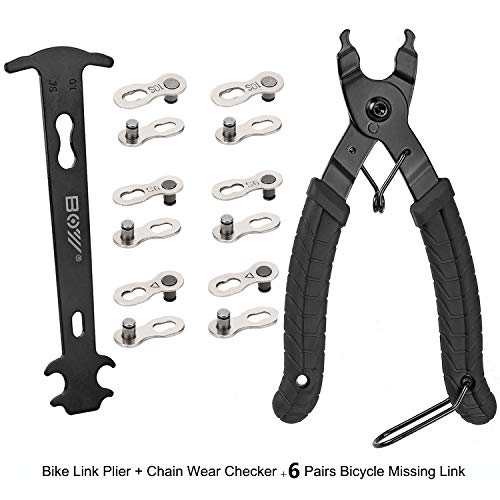 Bike Chain Tool Set with Master Link Pliers & Chain Wear Gauge for 6-10 Speed Bikes