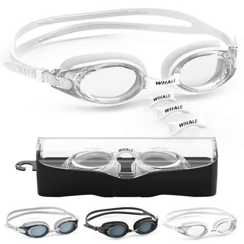 HD Anti-Fog Swimming Goggles for Adults and Youths - White