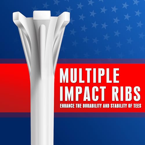 5-Prong Golf Tees - 120 Pack with Star & Stripe Marking System - 100 x 3-1/4" Tees