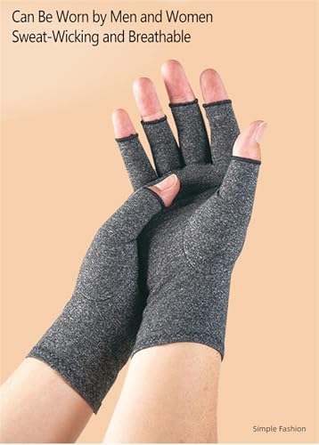 Premium Bamboo Gloves Fingerless Compression Wrap for Hand Pain and