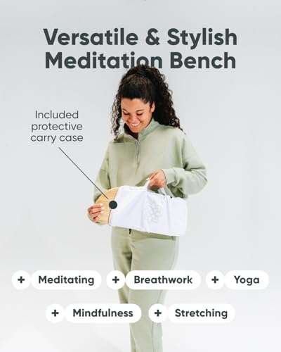 Folding Meditation Bench - Bamboo Kneeling Stool Without Pillow