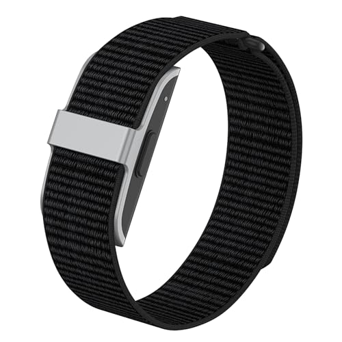 Breathable Nylon Loop Wristband for Health Tracker - Black