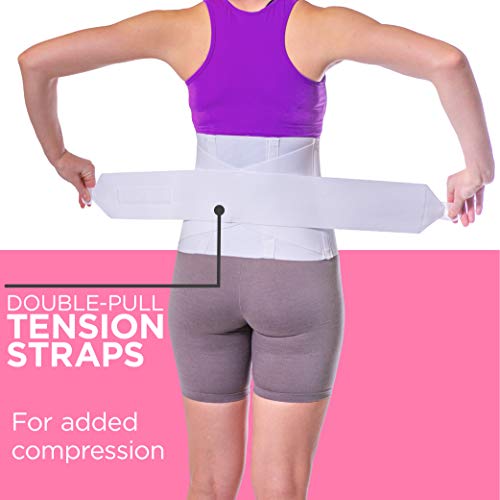 BraceAbility Women's Medium Back Brace for Lower Back Pain, Lumbar Support Belt, Discreet & Adjustable