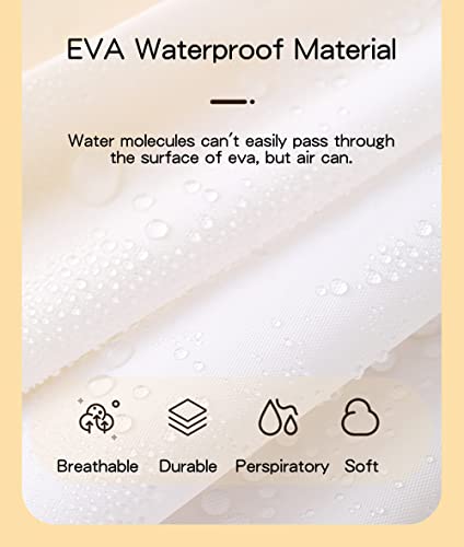 RUISHYY Colorful 5 Pack Reusable EVA Rain Ponchos for Adults Lightweight Waterproof Raincoat with Hood