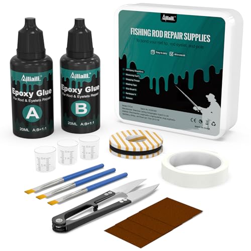 Fishing Rod Repair Kit - Epoxy Glue, Thread & Accessories