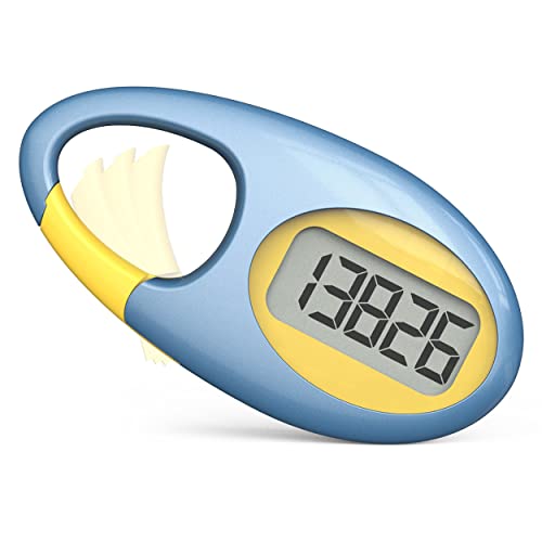 3D Step Counter Pedometer with Lanyard - Blue