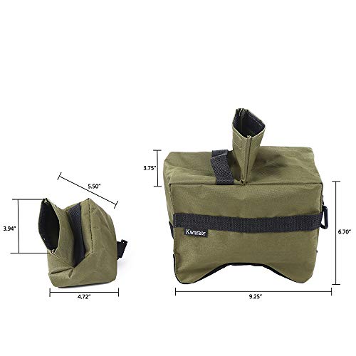 Shooting Rest Bag - Unfilled Rifle Gun Rest Bag - Army Green