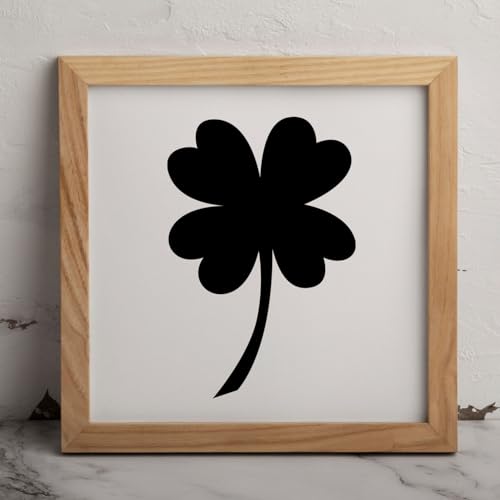 MAGJUCHE Four Leaf Clover Stencil 12 Inches, Reusable Green Clover Stencil for Painting DIY Crafts Decor