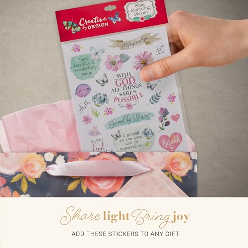 Inspirational Bible Journaling Stickers - 3 Sheets, Over 90 Faith Decals