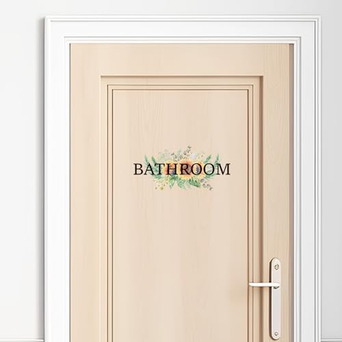 Laundry Room Stickers Bathroom Pantry Signs Vinyl Green Flowers Wall Decal Wall Quote Sticker for Laundry Room Decor(Laundry+Panty+Bathroom)