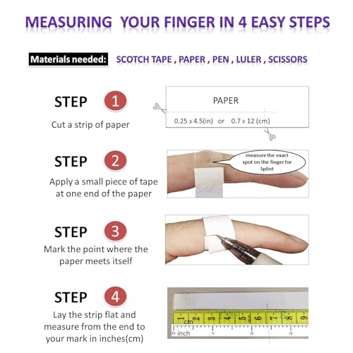 Waterproof Finger Splints for Arthritis - 6 Sizes (5-10)