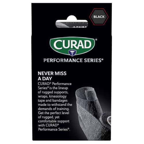 Self-Adherent Athletic Wrap - 3-inch x 5-yard Compression Support - Black